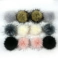 thumbnail image 3 of XmhyTop-A 10 Pcs Faux Fur Pompoms 3.9inch/10CM Furry Pom Pom Ball with Elastic Loop Knitting Crafts Hat Charm Accessories-White, 3 of 4