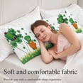 thumbnail image 5 of St. Patrick's Day Body Pillow Covers 20"x60", Lucky Shamrock Gnomes Flowers Leaves Green Soft Brushed Microfiber Breathable Throw Pillow Covers, Pillowcase with Zipper for Couch Sofa Bedroom, 5 of 9