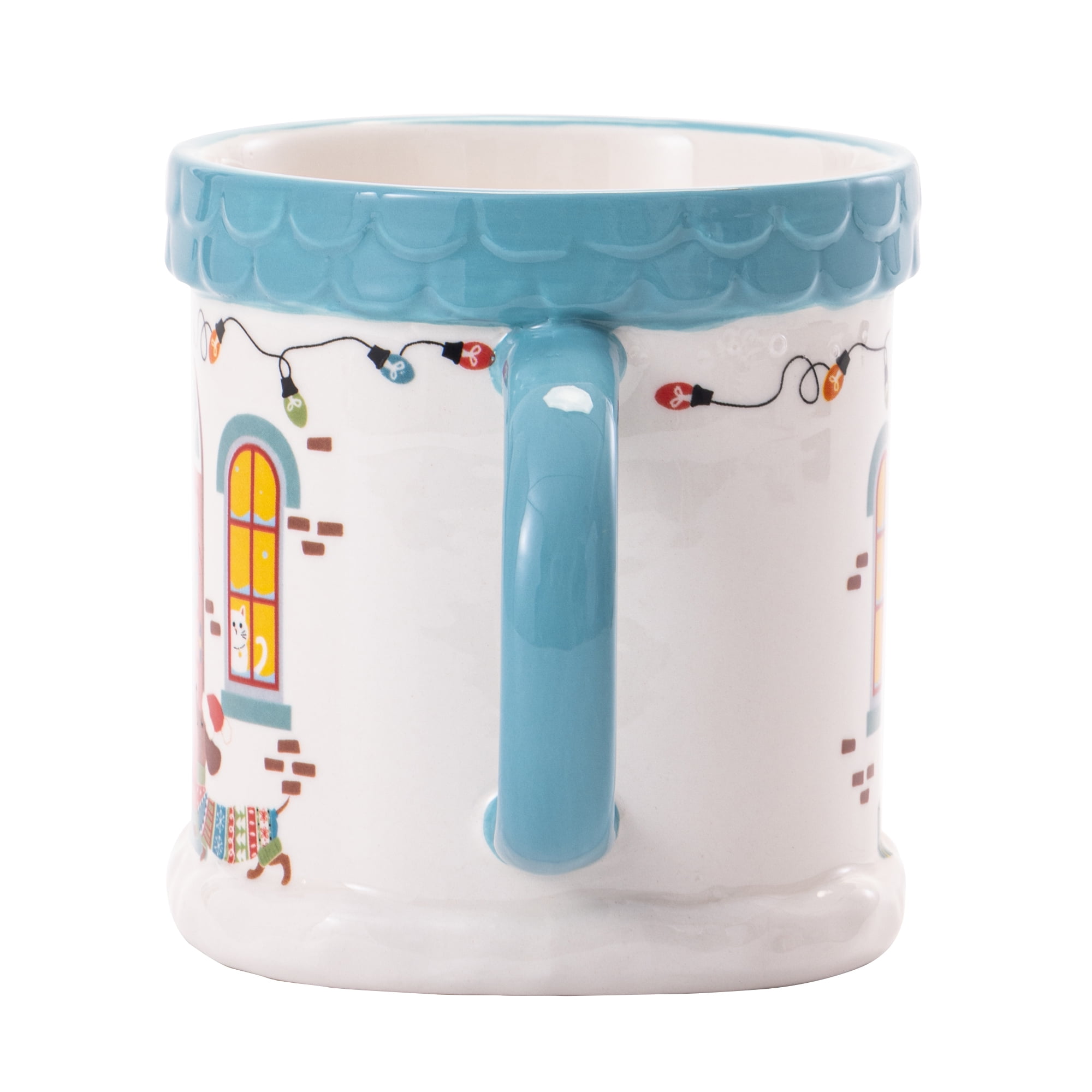 Holiday Time Tasse en céramique en forme de maison, 17,5 oz, 1 pièce Tasse, céramique