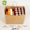 thumbnail image 3 of Jet Paper Bags 100 Pcs 15" x 10" x 12H Brown Virgin Kraft Paper Gift Bags with Twisted Handles -Zara, 3 of 9
