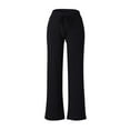 thumbnail image 4 of Women Casual Loose Solid Color Yoga Sport Long Pants Wide Leg Pants, 4 of 6