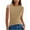 Khaki, variant on Ashyfjp Womens Tank Tops Casual Solid Color Sleeveless T-Shirt with Bow Trendy Versatile Basic Tops Summer Tops, Size S-L