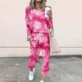 thumbnail image 2 of BLVB Women's 2 Piece Tracksuit Crewneck Long Sleeve Pullover Tops Long Sweatpants Outfits Lounge Sets Sweatsuits, 2 of 6