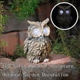 thumbnail image 1 of Búho de luz solar Decorativo Animal Pájaro Escultura decorativa llevada al aire libre Novedad Luz de jardín solar, 11 Feliz Sencillez, 1 of 5