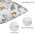 thumbnail image 3 of Pofeuu Cute Colorful Animal Print Double-sided plush pillowcase Square Throw Pillow Covers Pillows Cover for Living Room Bedroom Sofa Couch Cushion Cover（No pillow core）-22"x22", 3 of 7