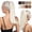 White Blonde, variant on Clip in Ponytail Extension White Blonde 18 Inch Drawstring Pony Tails Hair Extensions for Women Long Straight Curly Tail Ponytail Hair piece Synthetic Fake Versatile Pony