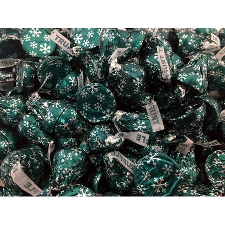 Kisses Truffle - Hershey's Kisses Dark Chocolate with Mint Truffle, Mint Green Foil (Pack of 2)