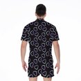 thumbnail image 2 of Lights Heart Pattern Short Sleeve Men'S Rompers Casual Summer Jumpsuits Outfit, 2 of 4