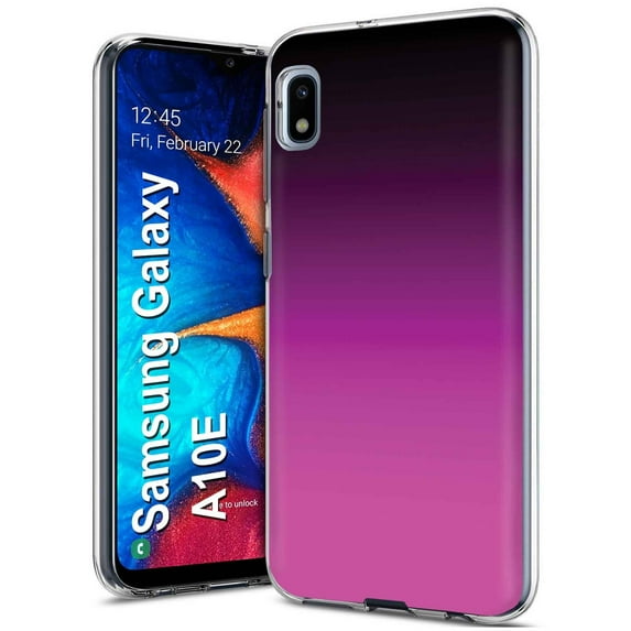 MeNi Slim Case for Samsung Galaxy A10E, Light Weight, Unbreakable, Flexible, Surround Edge Protection, Gradient Hot Pink