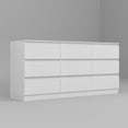 thumbnail image 6 of Resenkos Mid Century Modern 9 Drawer Dresser for Bedroom with Hidden Handle White, 6 of 6