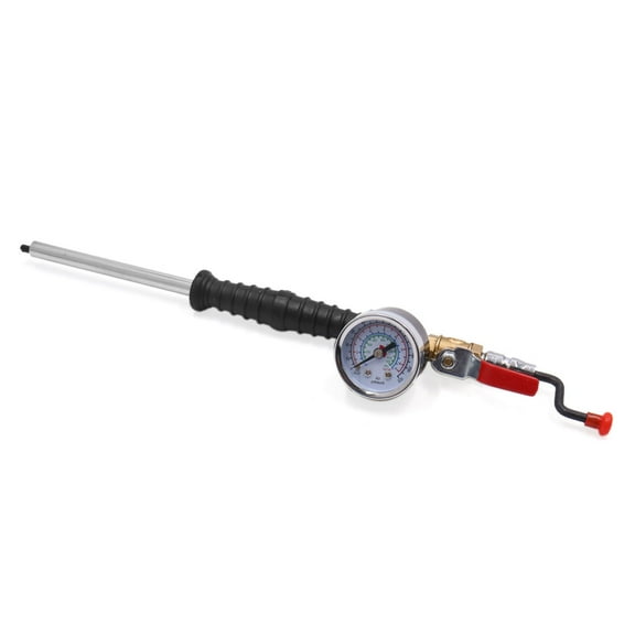 Unique Bargains Portable Quick Connector Truck Car Tire Tyre Air Chuck Inflator w Pressure Gauge