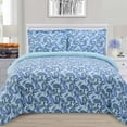 thumbnail image 7 of Superior Paisley Flannel Cotton Duvet Set, California King, Light Blue, 7 of 7
