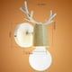 thumbnail image 5 of lote De 2 Blanc Rtro Apliques Murale Simple Cratif Lampe De Mur Fer Et Bois E27 Base (ampolla No Incluida) tte De Cerf Nordique Estilo Art Dco Pour Ch, 5 of 5