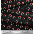 thumbnail image 3 of Soimoi Black Poly Georgette Fabric Text & Paint Brush Art & Craft Print Fabric by Yard 52 Inch Wide, 3 of 3