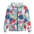 thumbnail image 3 of Garronmavis Colorful Flowers Women's Zip Up Hoodies Sweatshirts Fashion Warm Hoodies for Women Oversized Sweatshirts Versatile Stretchy Long Sleeve Sweatshirt with Pocket, 3 of 7