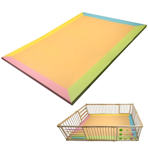 Alfombrilla de juego para bebés ZETY compatible con piel sintética, impermeable, 1,5 cm