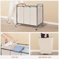 thumbnail image 4 of Clasificador de ropa STORAGE MANIAC 136L con ruedas giratorias, color beige, 4 of 7