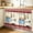 Black Red, variant on Pink Flower Cabinet Curtain 28"Wx35"L, Dustproof Under Sink Skirt with Self Adhesive Tape, Japanese Style Floral Navy Blue Cabinet Curtain Cover for Bathroom Vanity, Kitchen Sink, Laundry Room