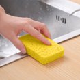 thumbnail image 4 of Tyidzon 2Pc Cleaning Sponges Kitchen Odor Free Reusable Dish Sponge Ideal for All Hard Surfaces Kitchen Sponges for Effective and Safe Cleaning Yellow, 4 of 7