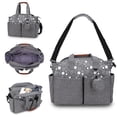 thumbnail image 1 of Bolsa de pañales Hugo impermeable multifunción gris, 1 of 9