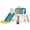 Blue Yellow, variant on DKMOCO 9-in-1 Toddler Slide, Climber Slide PlaySet with Basketball Hoop, Ring Toss, Telescope , Indoor Outdoor Playset Playground, Pink