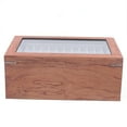 thumbnail image 5 of 34 Slots Wooden Pen Display Box 34 Pens Storage Fountain Pen Collector Case with Clear Window Large Organizer Box Rosewood Storage Collection with Drawer Gifts for Man Father Boyfriend Husband, 5 of 5