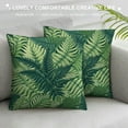 thumbnail image 3 of JRXY  Palm Leaf Pillow , Exotic Pattern with Tropical Leaves in Watercolor Art Style Jungle Luau Hawaii, Decorative Printed Pillowcase, Fern Green White, 3 of 5