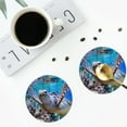thumbnail image 5 of Bingfone Vintage Sea Turtle Swims Leather Drinks Coasters With Set Of 6,Suitable For Home Kitchen,Coffee Cup Coasters Home Gift, 5 of 9