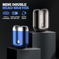 thumbnail image 4 of Mini Dual-Head Electric Shaver for Men, 2026 New Model USB Rechargeable & Washable, Portable Compact Travel Razor with Dual Floating Heads, 4 of 7