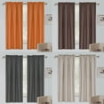 thumbnail image 2 of 1 Set R64 blackout thermal rod pocket panel solid pink color treatment window 100% privacy for bedroom or any room size 35" wide X 63" length, 2 of 3