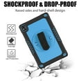 thumbnail image 5 of FIEWESEY for Nokia T20 Tablet Case,Heavy-Duty Shockproof Kids Friendly Hybrid Rugged Protective Case for Nokia T21/TCL Tab Pro 5G(Model: 9198S)/VASTKING KingPad M10 10.36 inch Tablet(Black/Blue), 5 of 6
