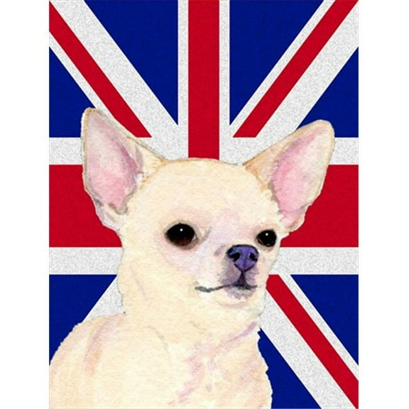 Chihuahua With English Union Jack British Flag Flag Garden Size