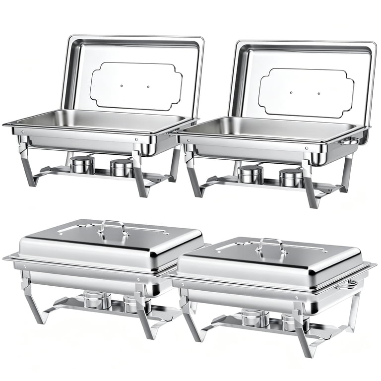 TINANA 4-Pack Full-Size Stainless Steel Chafing Dishes, 8 Qt photo 7