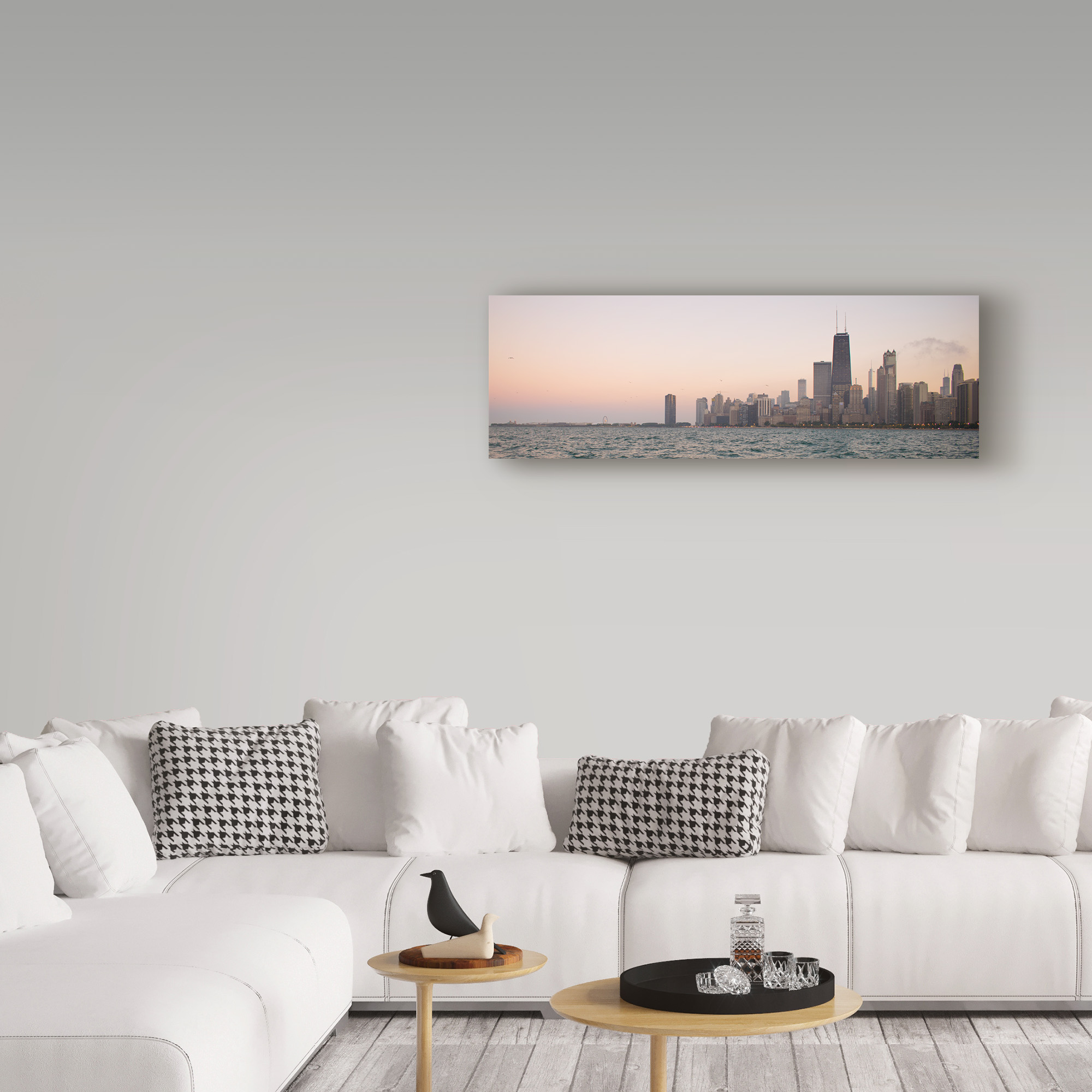 Trademark Fine Art 'Chicago Sunset' Canvas Art by NjR Photos
