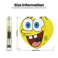 thumbnail image 3 of Pofeuu SpongeBob SquarePants for Portable Pocket Makeup Mirror PU Cover Compact Travel Mirror with Normal and Magnifying Double Sided Glass-Round Shape-Heart Shape, 3 of 9