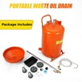thumbnail image 4 of Luku Waste Oil Drain Tank, 20 Gallon Portable Oil Drain Container, Air Operated Drainage Fluid Fuel Transfer Drainage with Adjustable Funnel Height, Waste Oil Change Tank with 360° Wheels & Toolbox, 4 of 7