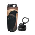 thumbnail image 2 of Cuervo místico y botella de agua deportiva completa con aislamiento de acero inoxidable, taza portátil, botella de agua para exteriores, moda, viajes, fitness, estudiante, talla única., 2 of 7