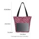 thumbnail image 3 of Balery Rose Leopard Print Bolsa de Hombro con Diseño, Bolsa Grande y Duradera, Bolsa Versátil para Compras, 3 of 6