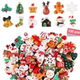 thumbnail image 1 of Juego de 100 abalorios navideños de resina Kalolary para bricolaje, 1 of 7