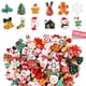 thumbnail image 1 of Juego de 100 abalorios navideños de resina Kalolary para bricolaje, 1 of 7