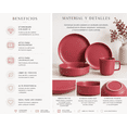 thumbnail image 3 of Vajilla Vascella Prime Roja Mate para 4 Personas 16pz, 3 of 3