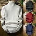 thumbnail image 4 of Winter Men'S Sweater Men'S Turtleneck Solid Color Casual Sweater Men's Slim Fit Brand Knitted Pullovers, 4 of 4