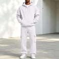 thumbnail image 4 of Aofany Fleece 2 Piece Outfits Mens Pullover Hooded Sweatshirt Tracksuit & Joggers Sweatpants Sweatsuit Sets with Pockets, 4 of 9