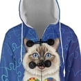 thumbnail image 4 of Autism Awareness Ragdoll Accept Understand Love All Over Print 3D Hooded Duffle Toggle Coat Cat Lover Kitten Owner Gifts Idea - 12003, 4 of 6
