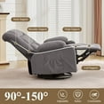thumbnail image 5 of HSUNNS 360°Swivel Recliner Chair for Adults, Living Room Recliner Chair with 4-Point 3D Kneading Massage and Heat, Rocking Swivel Chair with USB Port, Cup Holders, Gray, 5 of 13