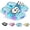 Blue, variant on Light Up Slippers For Women, Sensor Glow Sandals Cute Cartoon Eyes, Motion Sensor LED Slides, for Teens Adults