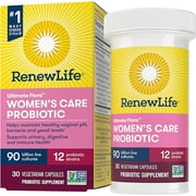 Renew Life Women's Probiotic Capsules, Supports Vaginal, Urinary, Digestive and Immune Health, L. Rhamnosus GG, Dairy, Soy and gluten-free, 90 Billion CFU, 30 Count