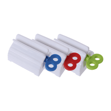 RAGUPEL 3 Pcs Toothpaste Dispenser,Non-Slip Key Handle Toothpaste Squeezer,Space-Saving Toothpaste Rolling Holder