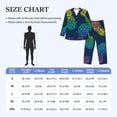 thumbnail image 4 of Balery Abstract Bright Pineapple Fruit Retro Pijama para Hombre de Dos Piezas con Manga Larga, Conjunto de Dormir y Descanso Suave con Bolsillos-Medium, 4 of 7