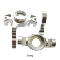 thumbnail image 3 of Baohd 2pieces Aluminum Alloy Steering Hub Carrier For AXIAL 1/10 ROCK RACER 90026 RC Part Upgrade Part Hop-ups AX31001 Silver, 3 of 6